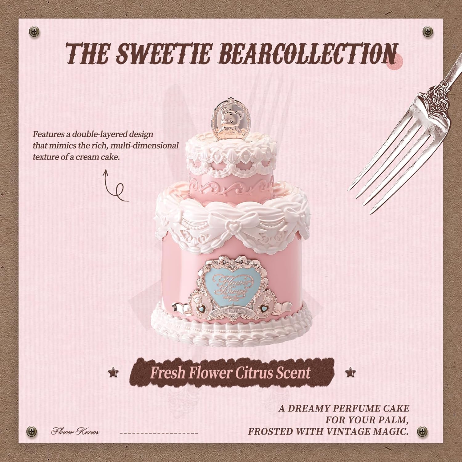 Flower Knows The Sweetie Bear Perfume,Honey Eau de Parfum Spray Perfume for Women,Fresh Flower Citrus Scent With Notes of Lemon,Strawberry,Vanilla,Clean & Vegan Essentials,1.67 fl.oz(Honey Lemon) - Image 5