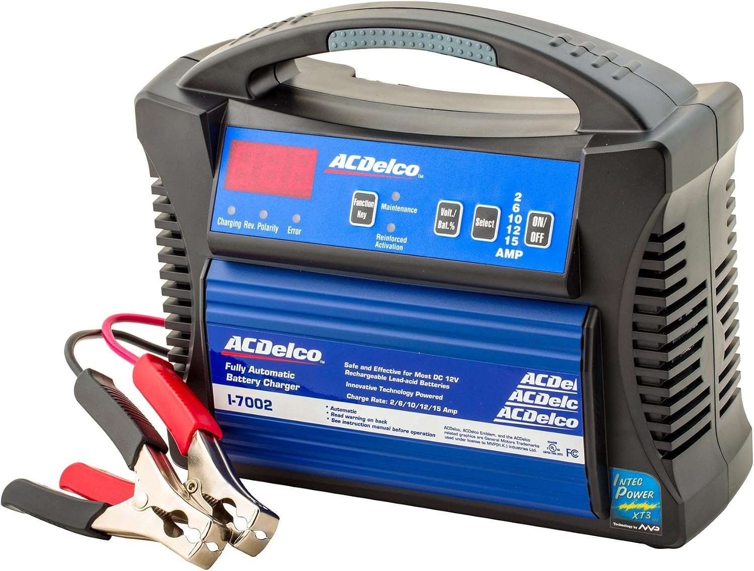 New Product ACDelco I-7002 15 Amp Battery Charger with Clamps