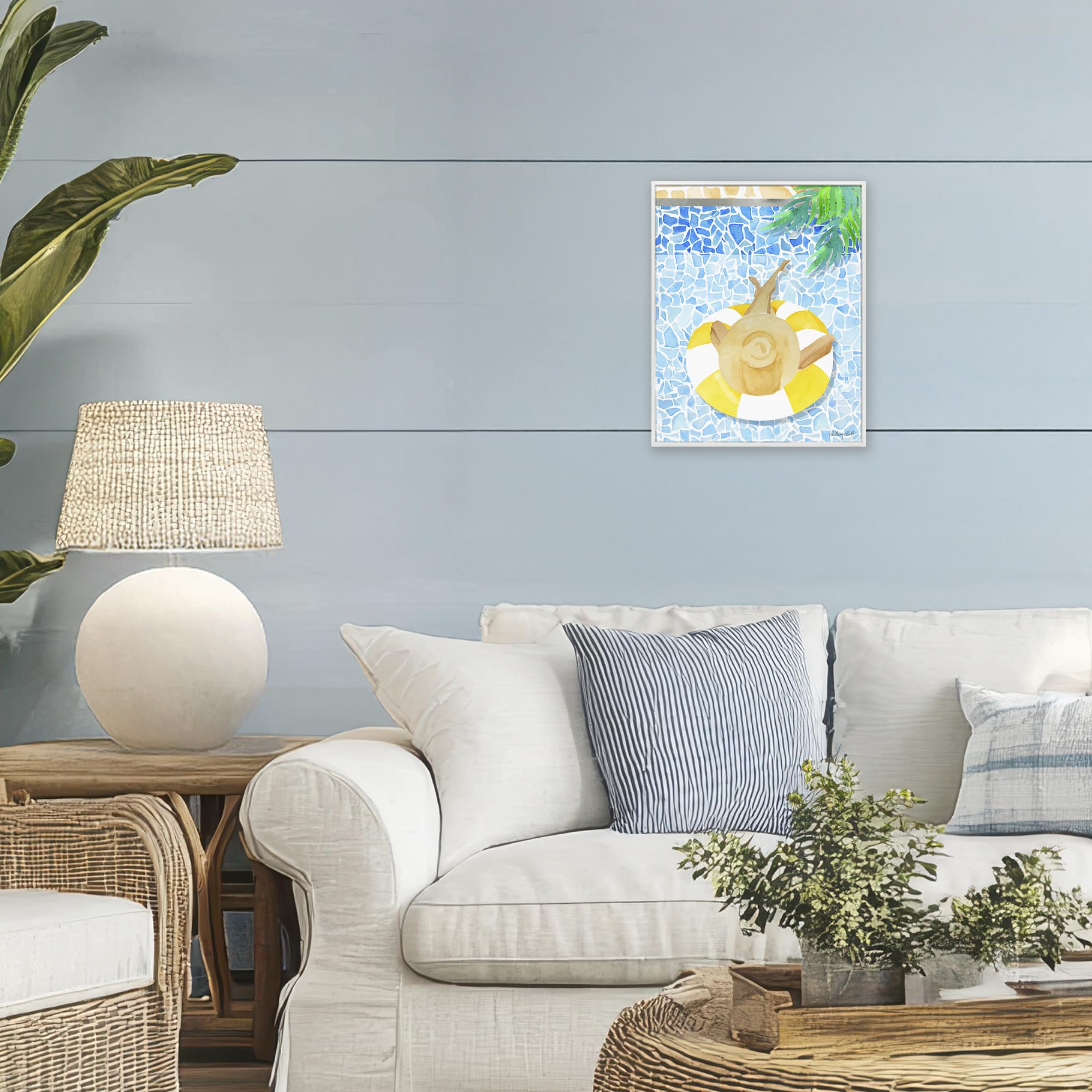 Poolside Drift Coastal Summer, stampa giclée incorniciata, 28 x 35 cm