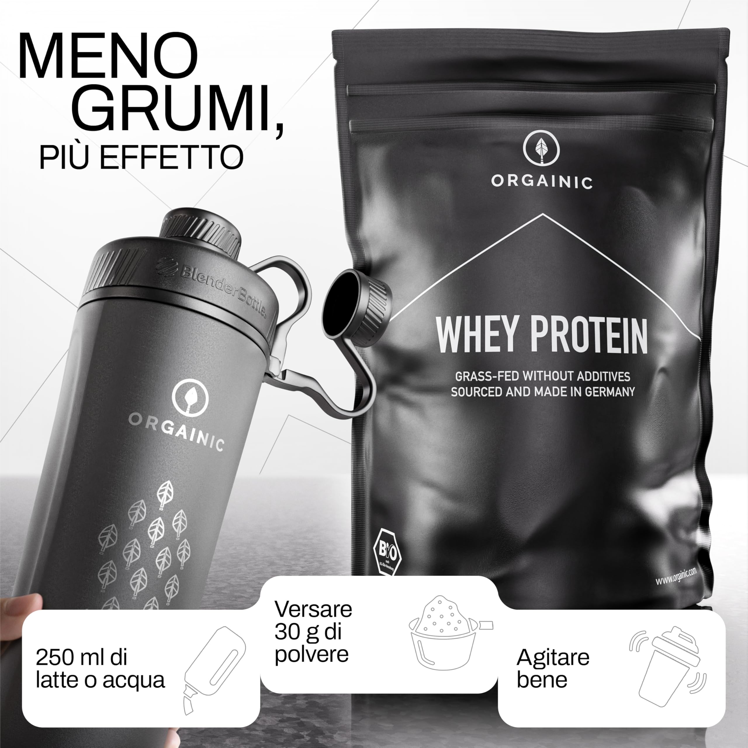 Natural Whey Protein – Fragola 900g – Senza Additivi Artificiali, Dolcificata Con Stevia – Prodotta In Germania - 5