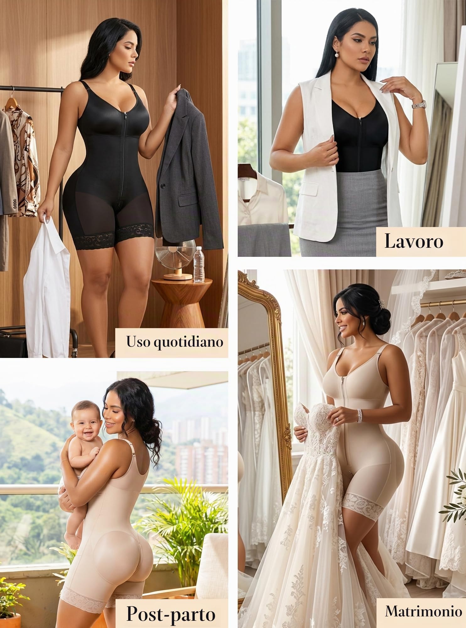 YIANNA Body Modellante Donna Pancia Piatta Contenitivo Snellente Guaina Contenitiva Intimo Pancera Fajas Colombianas