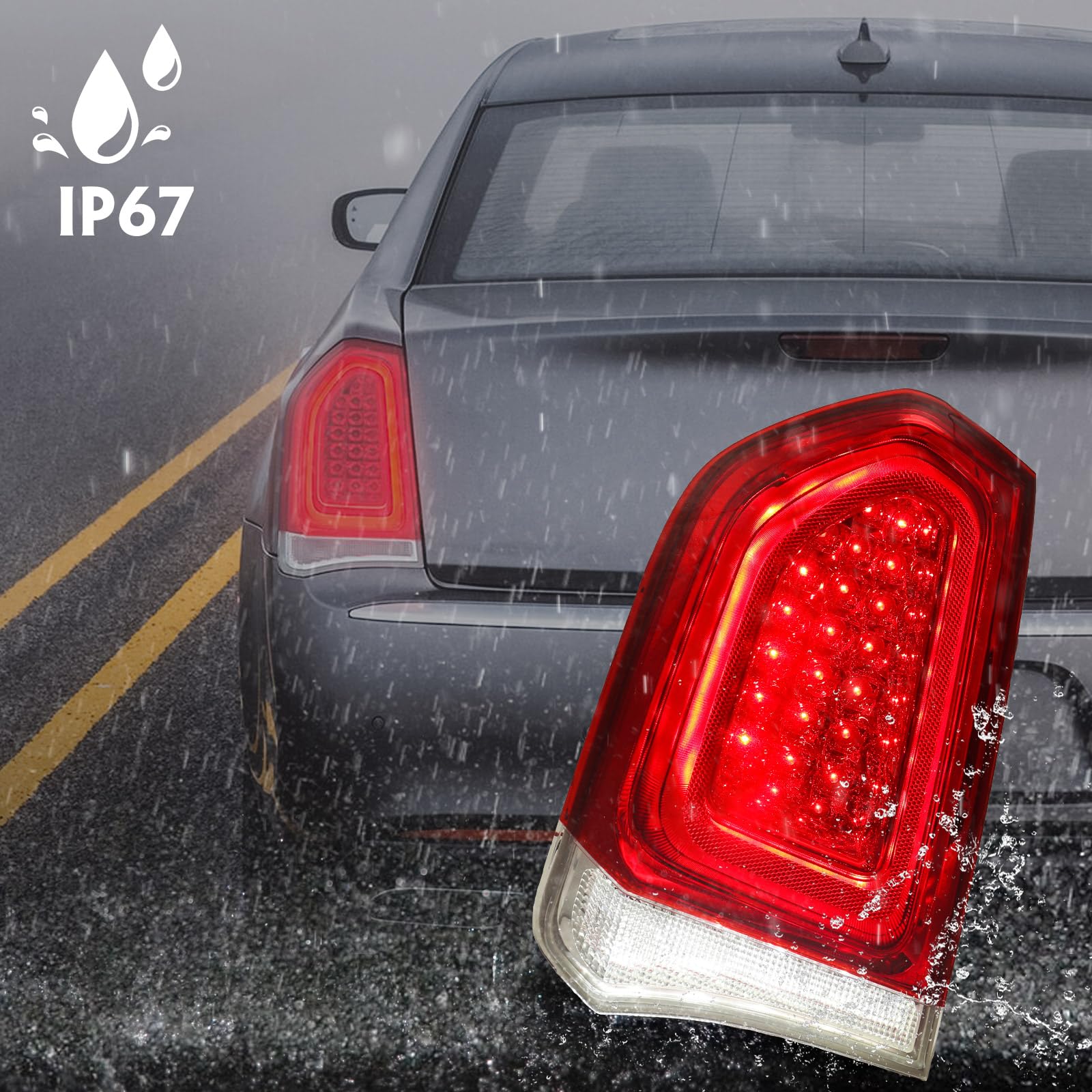 Amazon.com: Huray Full LED Tail Light Fit for Chrysler 300/300C