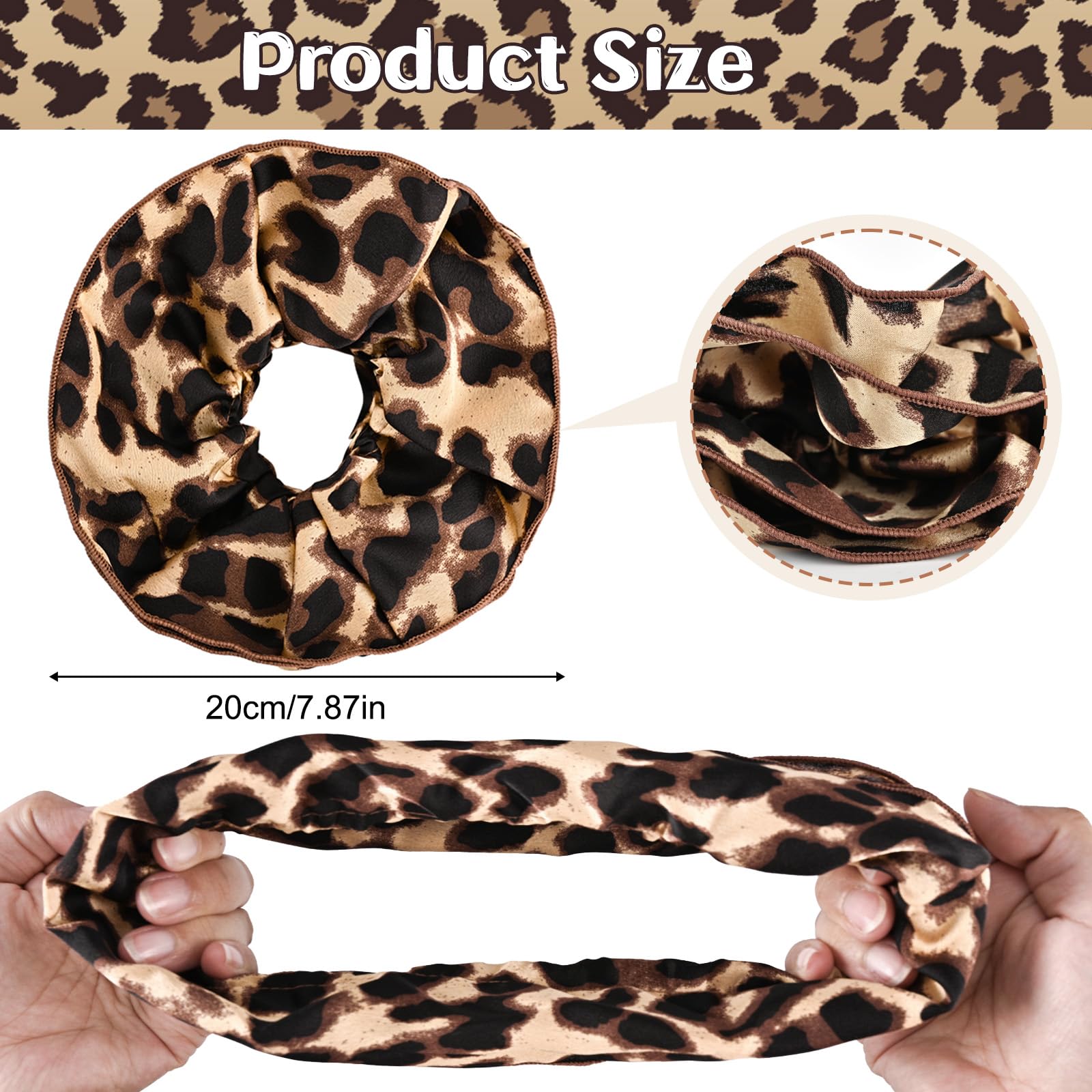 Mtuihfo 3 PCS Leopard Print Scrunchie - Image 2