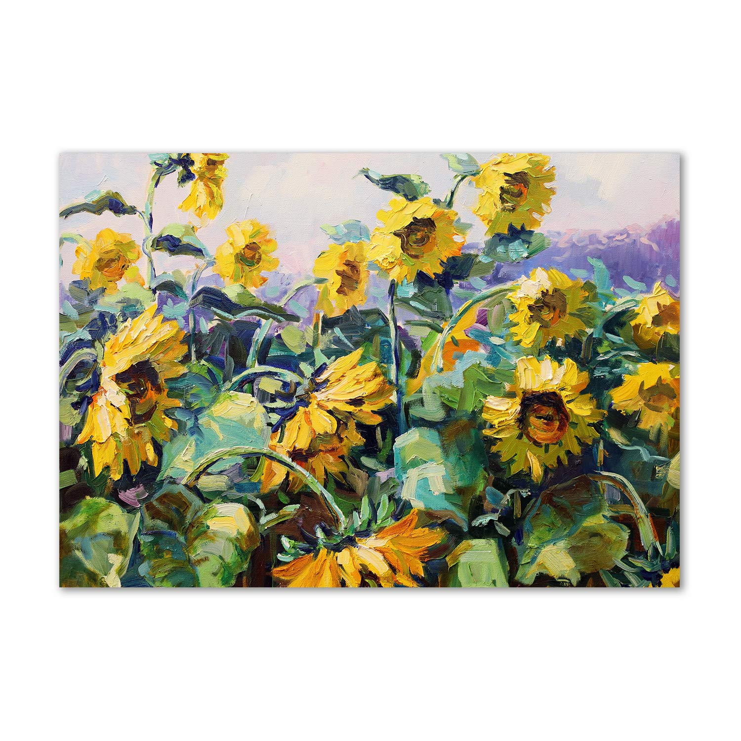 Tableau acrylique Tulup Girasoles image sur verre plastique pour salon