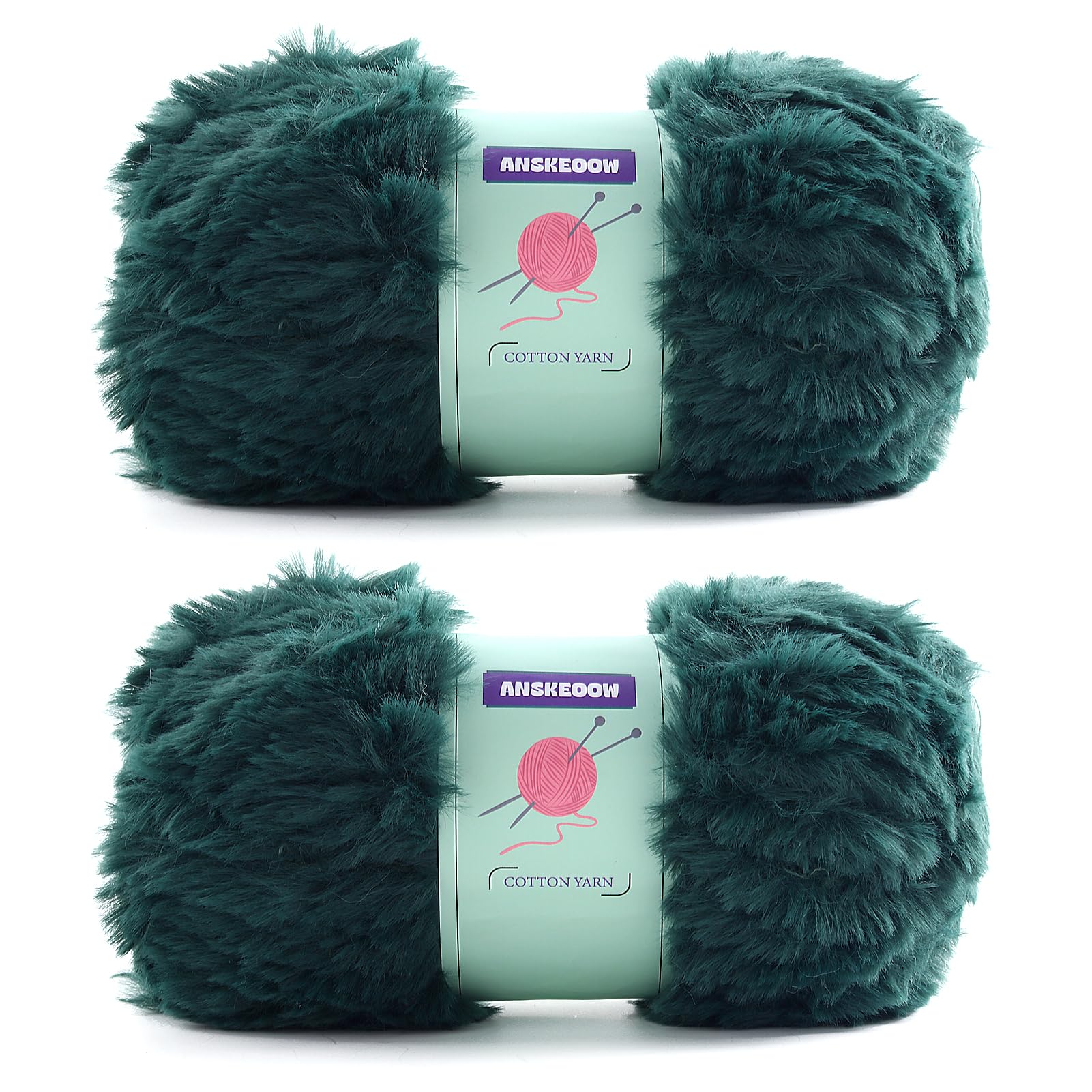 Amazon.com: 2 Skeins Faux Fur Yarn Soft Fluffy for Crocheting