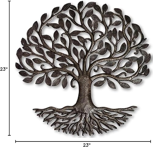 Miniatura 5 de it's cactus - metal art haiti Decoración del hogar Árbol de la vida con raíces, placas para colgar en la pared para interiores y exteriores,