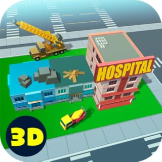 Block Hospital Building Simulator: City Construction Heavy Building | Truck Loading and Excavator Digging Game