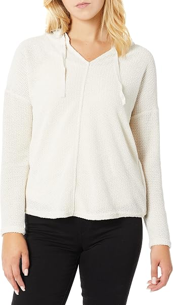 Long Sleeve Chenille Hoody Sweater 