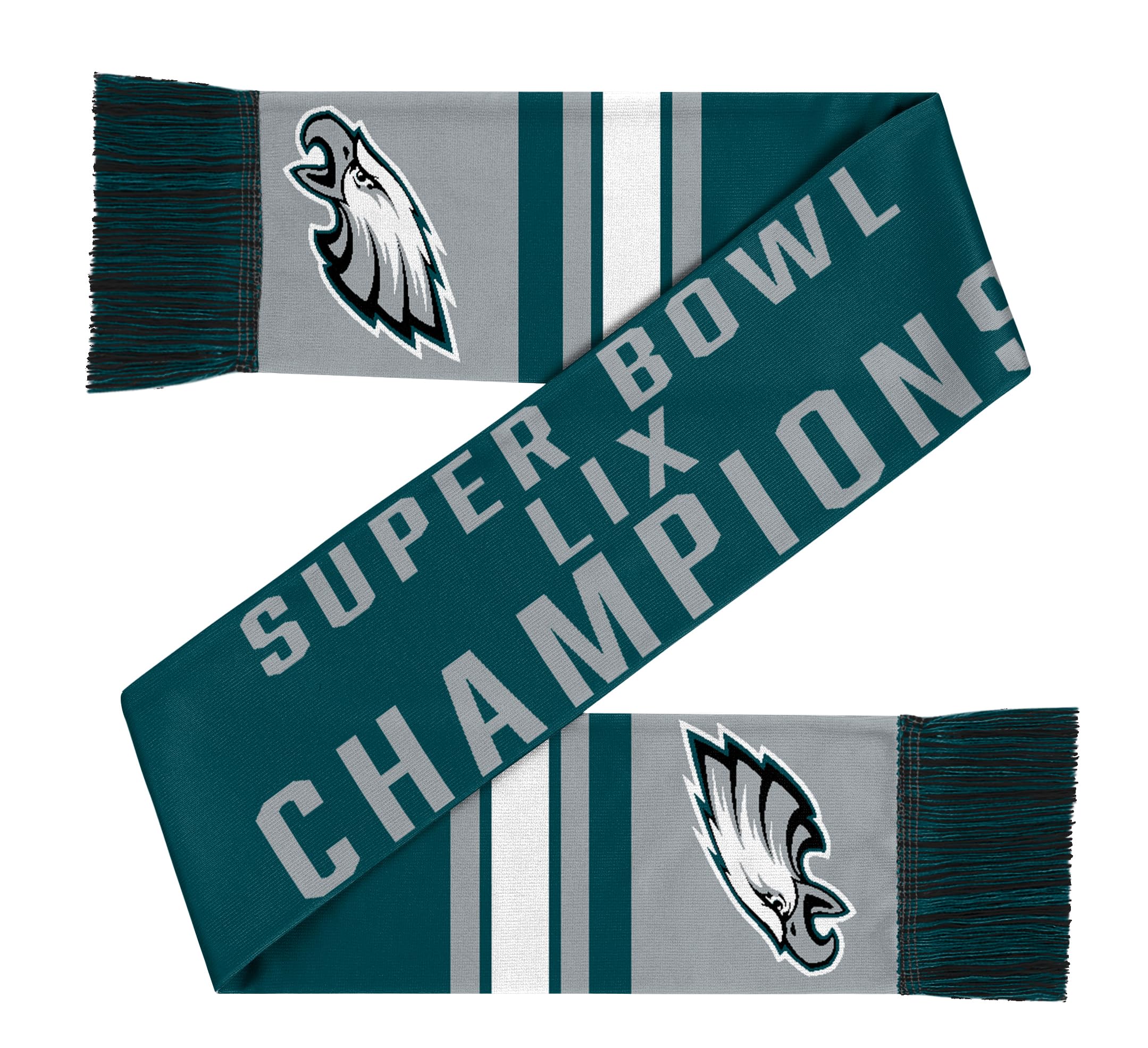 FOCO Philadelphia Eagles NFL Super Bowl LIX Champions Acrylic Scarf