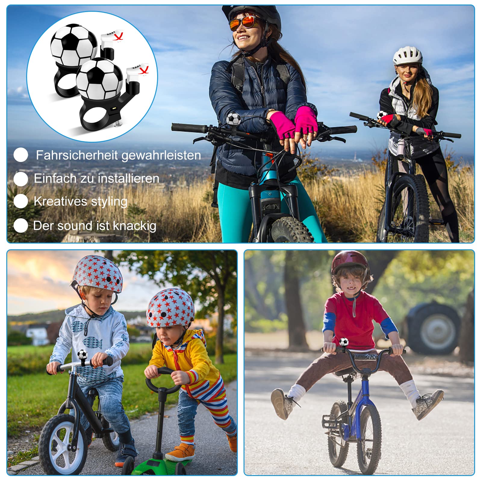 Sonnette De Vélo Pour Enfants – Design Licorne/dauphin – Facile à Installer, Pour Guidon 22 Mm (vélos, Scooters) - 6