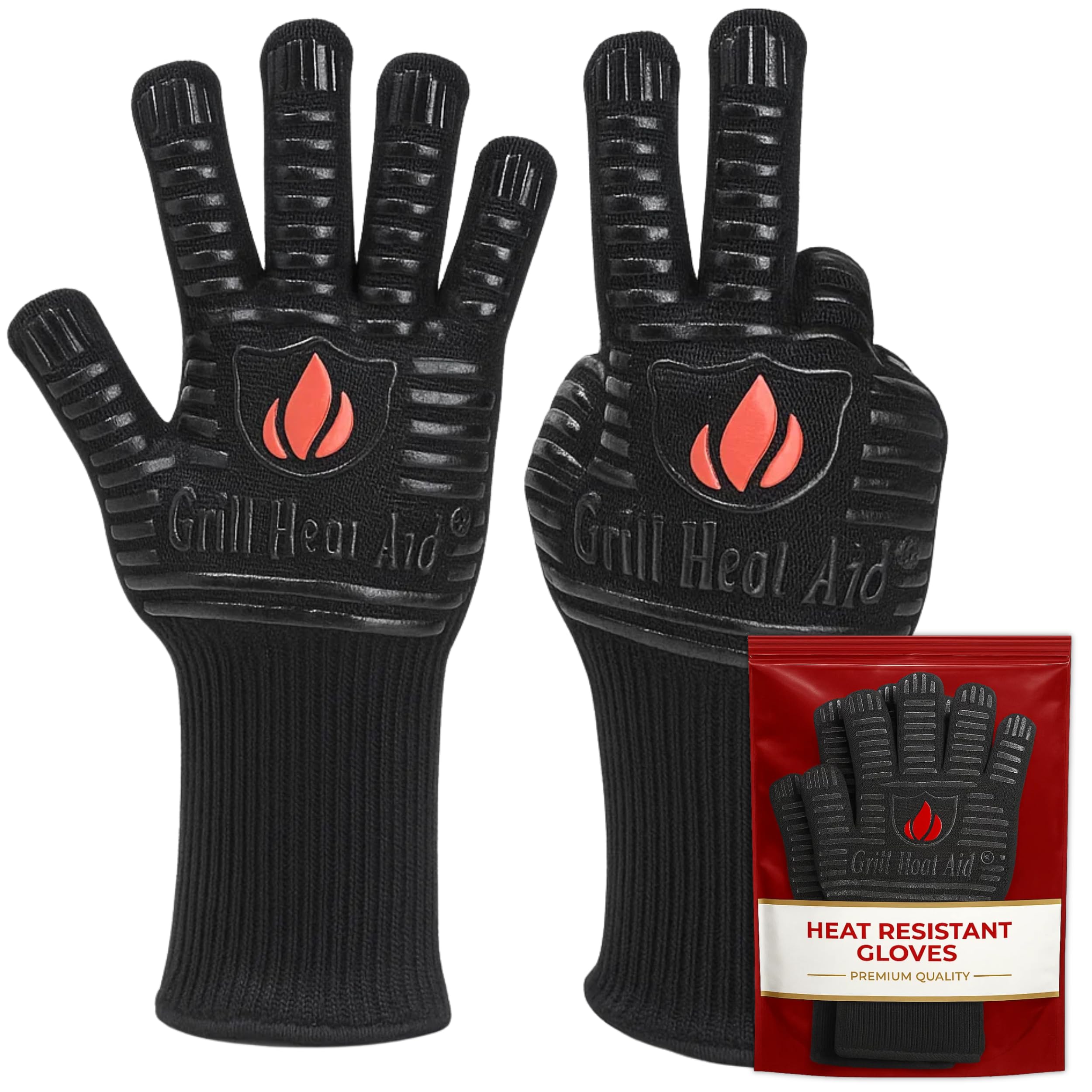 Guantes de Horno, colores múltiples., talla única , Negro (Full Black)