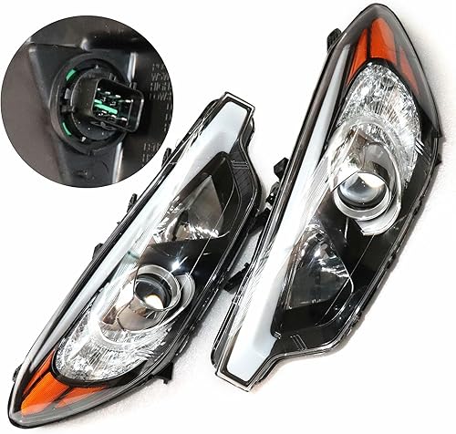 Miniatura 2 de Faros delanteros para KIAForte KIAForte KIAForteKoup KIAForte5 2014 2015 2016 faros delanteros halógenos carcasa cromada lente transparente par de