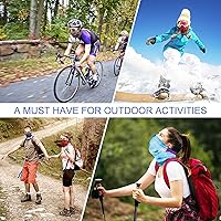 Vista 3 de Paquete de 6 polainas elásticas para el cuello, pasamontañas, bandana versátil para hombres y mujeres