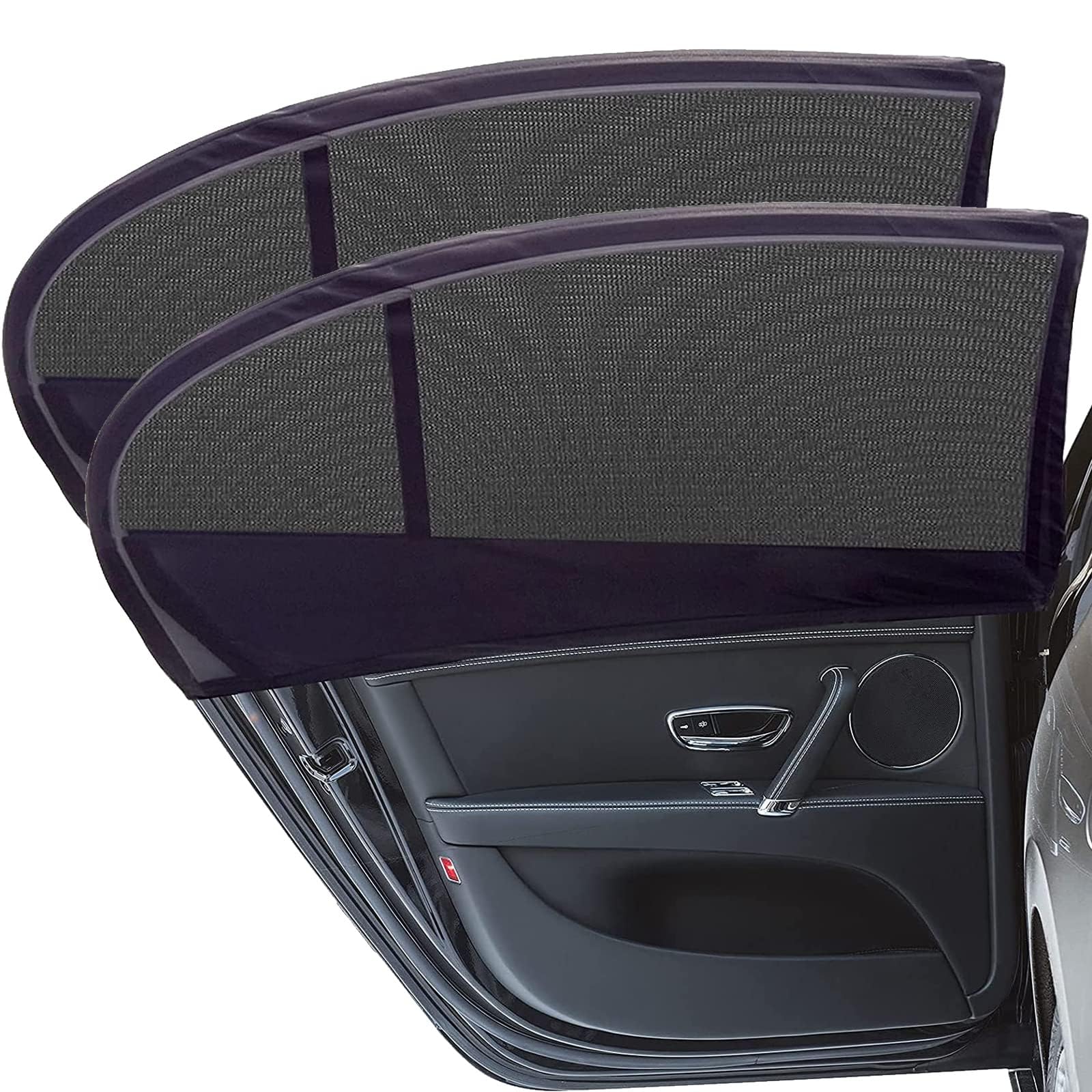 2PCS Car Side Window Sun Shade For Hyundai Genesis/Grandeur/Azera, Double Layer Design Breathable Defend UV Rays/Sun Heat/Glare Protection Shield,Big