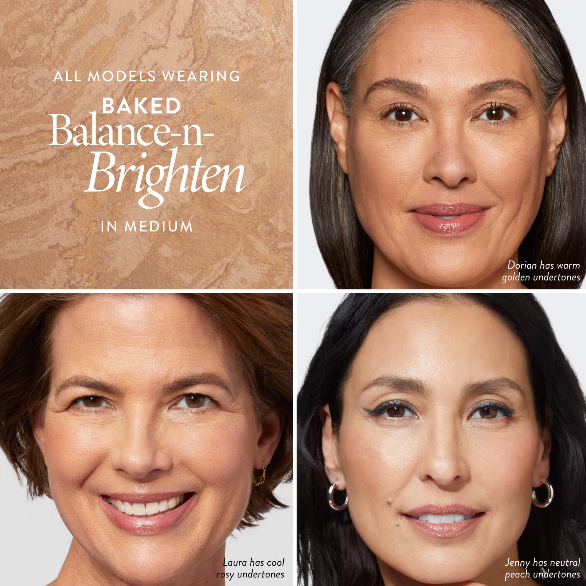 LAURA GELLER Baked Balance-n-Brighten Colour Correcting Powder Foundation (Medium) Buildable Light to Medium Coverage Baked Foundation, Demi-Matte Finish - 4