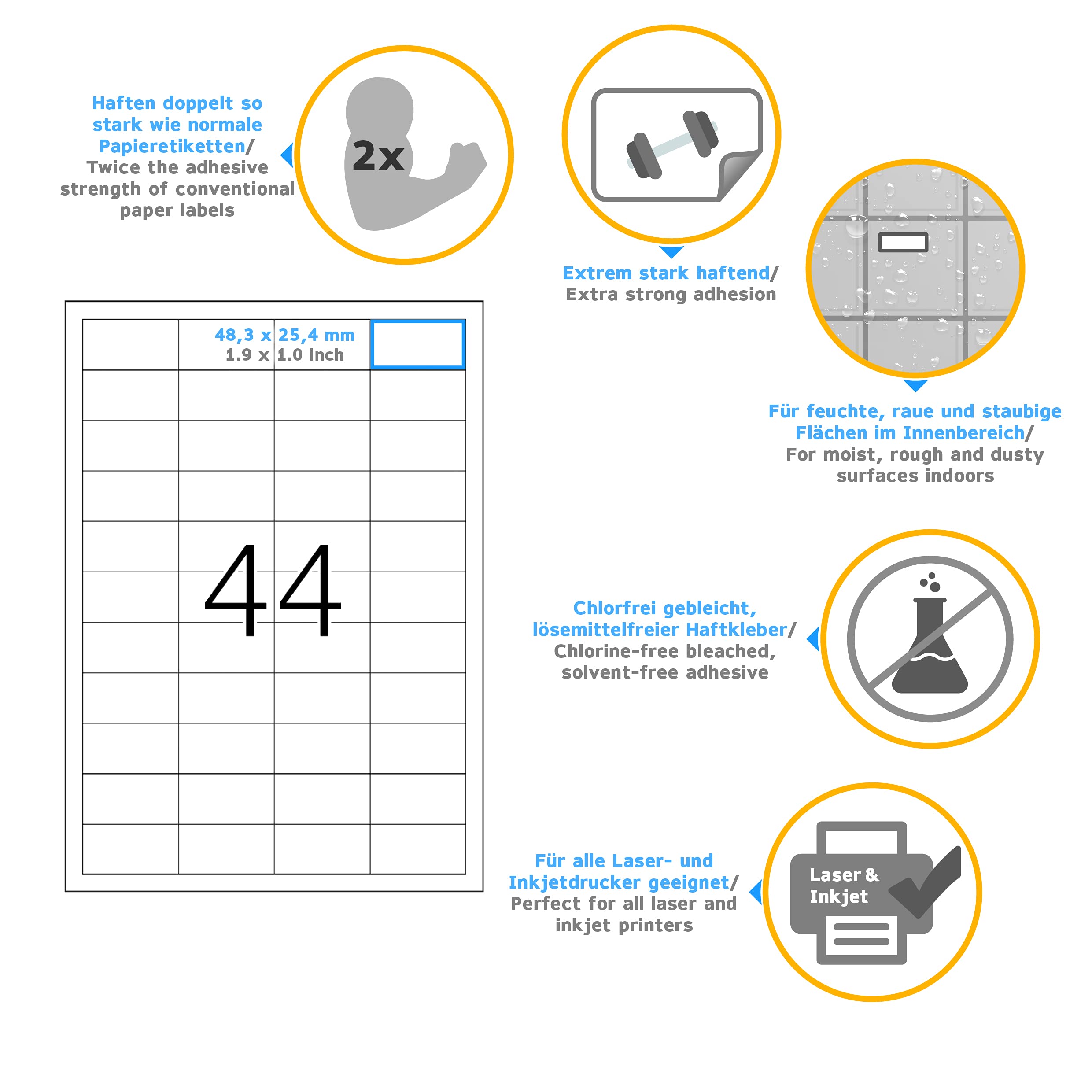 Etichette HERMA Per Pacchi | 97x42.3mm, Bianche | 12 Etichette Per Foglio A4 | Adesivo Permanente - Foto 4