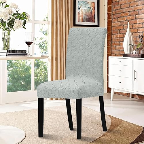 Miniatura 2 de Lellen Juego de 6 fundas para sillas de comedor, fundas elásticas para sillas de comedor, fundas elásticas para sillas de comedor, fundas para