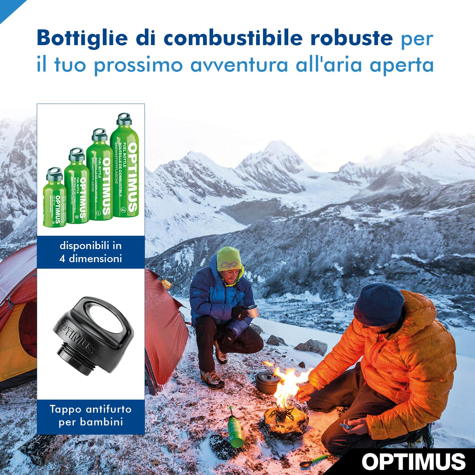 Optimus - Bottiglia di combustibile con Sicurezza per Bambini