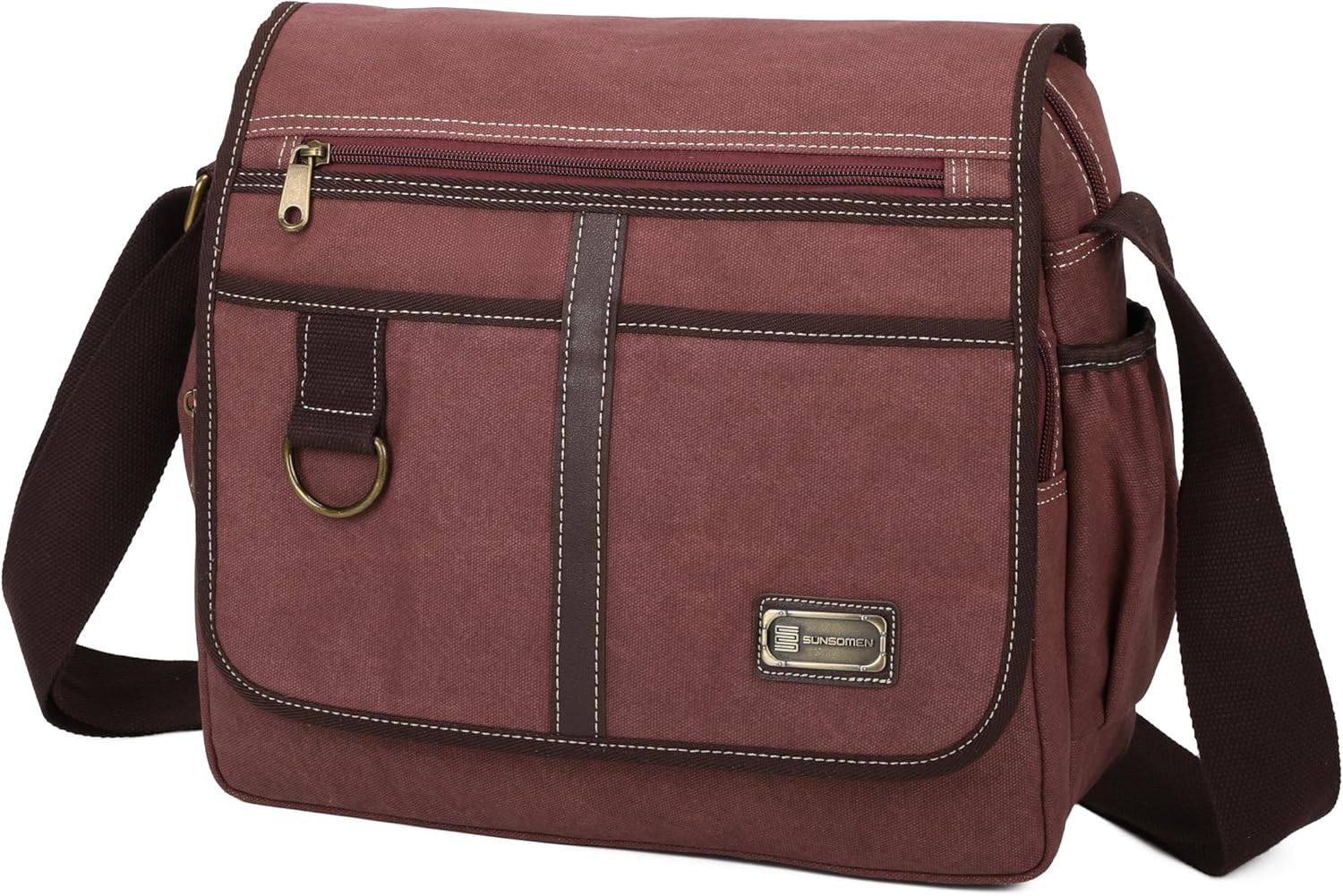 Canvas Messenger Bag Satchel Bag Crossbody Bag Shoulder Bag 14inch With Water Pocket