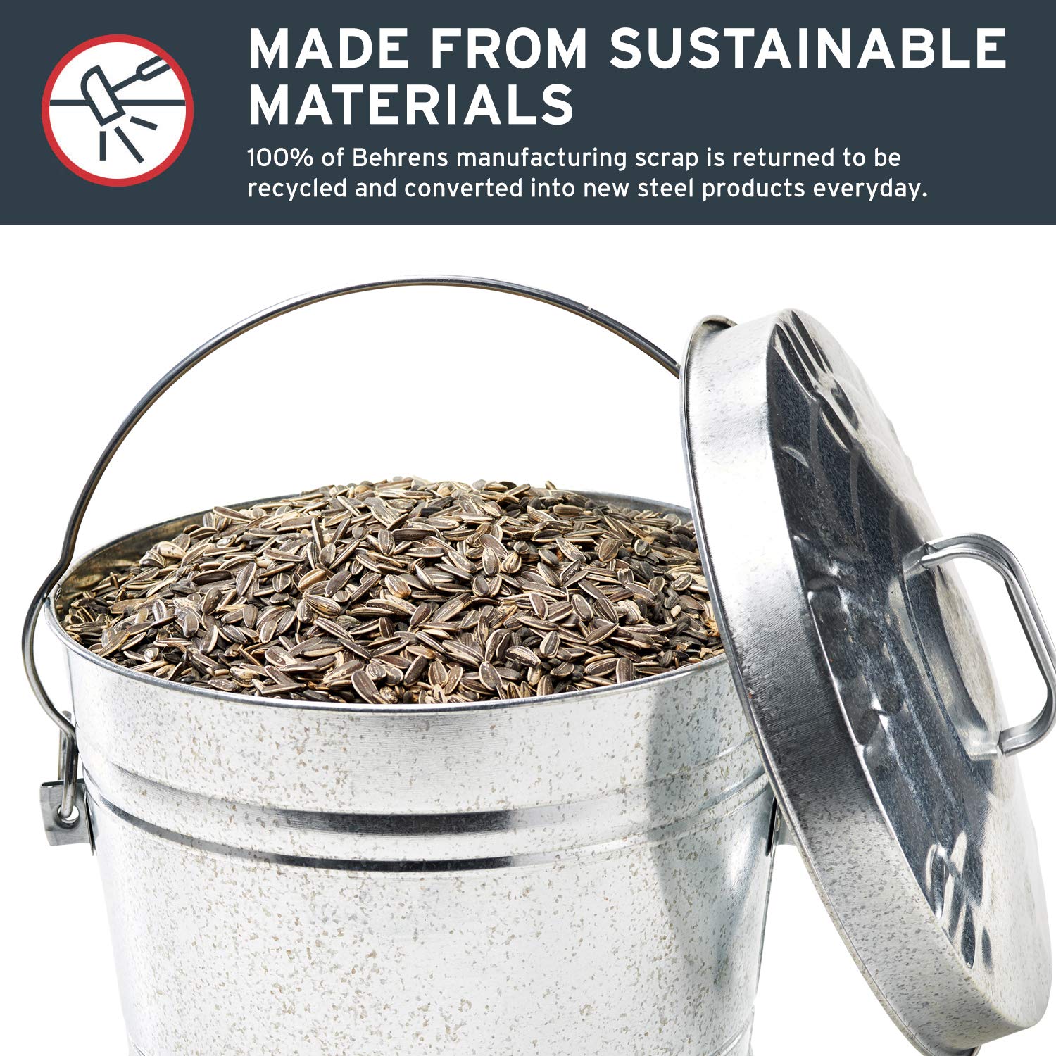 Behrens Manufacturing 6104 Galvanized Steel Locking Lid Can, 4 Gallon, Original Version Buy