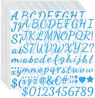 1245Pcs Gold Letter Stickers 15 Sheets Alphabet Stickers 1inch(Blue)