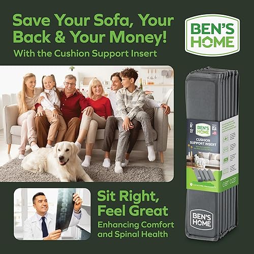 Miniatura 9 de Tablero de soporte de cojín seccional resistente – Repara instantáneamente el asiento de sofá hundido 19.7 x 81 + 45 pulgadas Inserto de madera