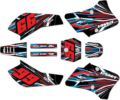 Miniatura 6 de Kalair GFX Kit de gráficos para Yamaha TTR 90 (2000-2008) Prime Series Blue 09 Mil - Calcomanías de motocicleta para motocross, sin plásticos