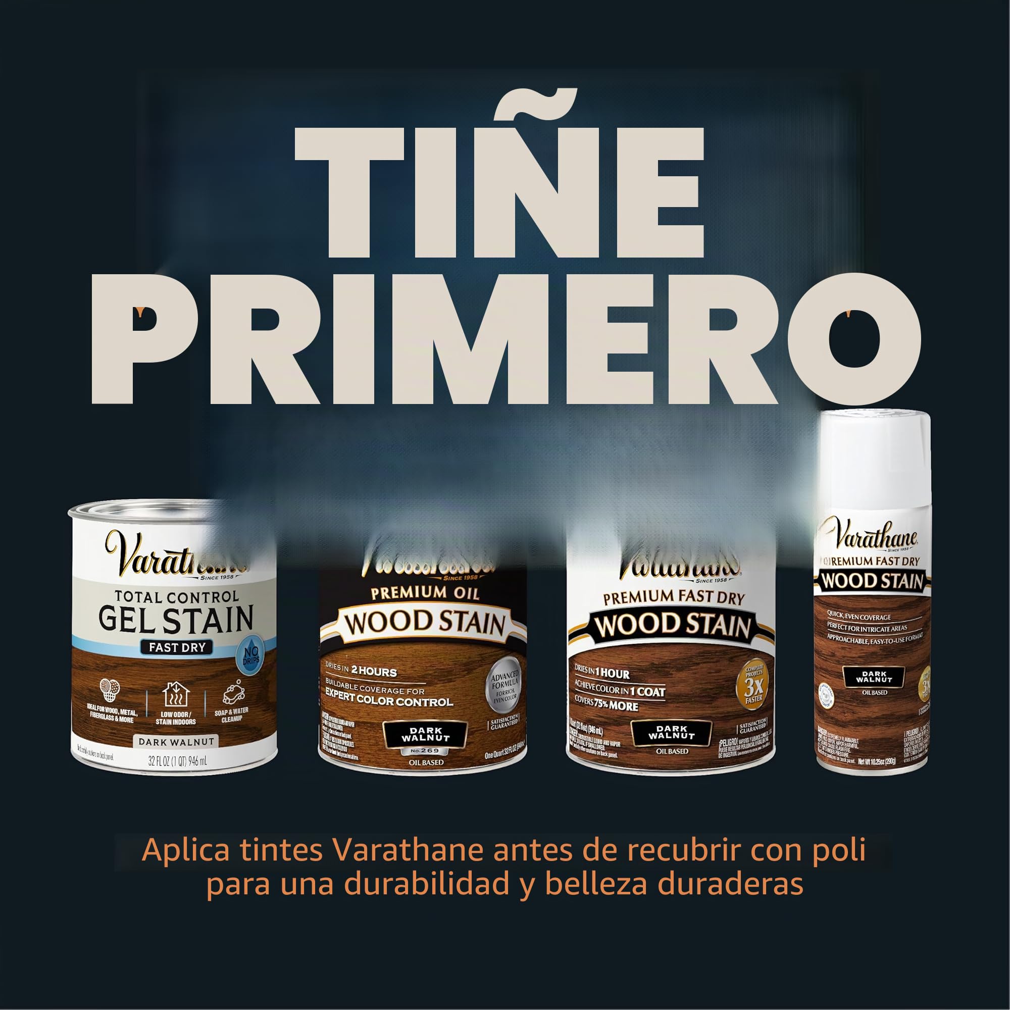 Rust-Oleum 200041H Poleuretano a base de agua, acabado brillante, 1 cuarto de galón