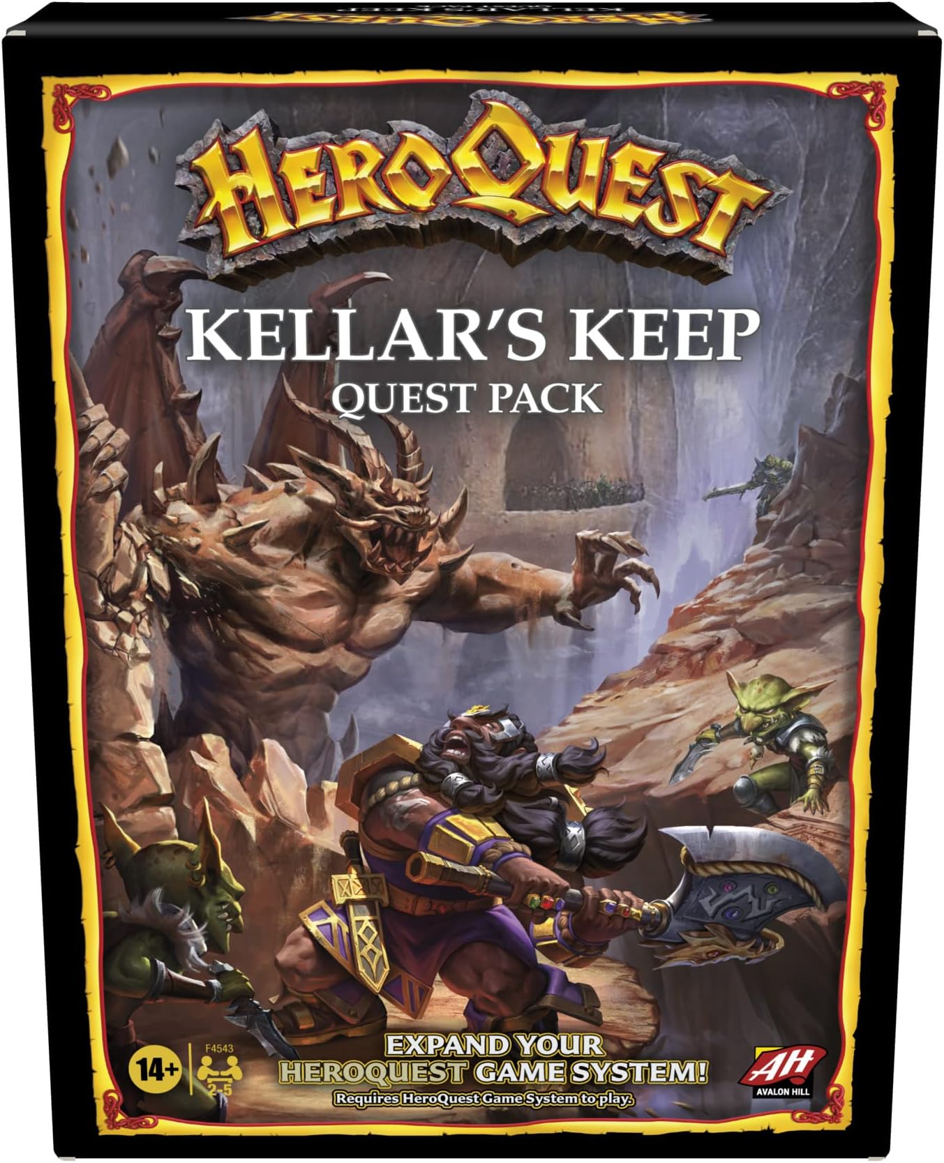 Hasbro Gaming Avalon Hill HeroQuest Kellar's Keep Expansion, Dungeon Crawler Board Game for Ages 14 and Up 2-5 Players Requires HeroQuest Game System to Play