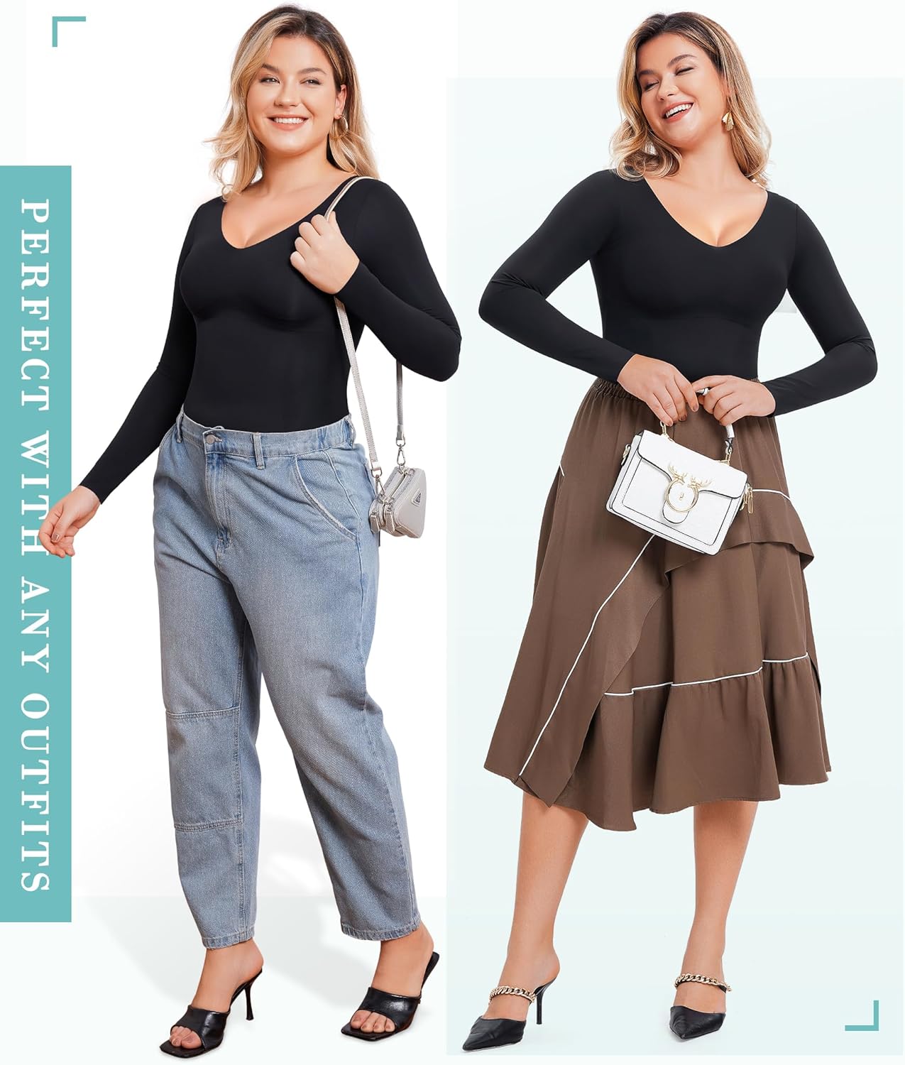 LODAY Compression Tank Tops for Women Tummy Control Shapewear Seamless Body Shaper Workout V-Neck Camisole Cami Tops - Image 5