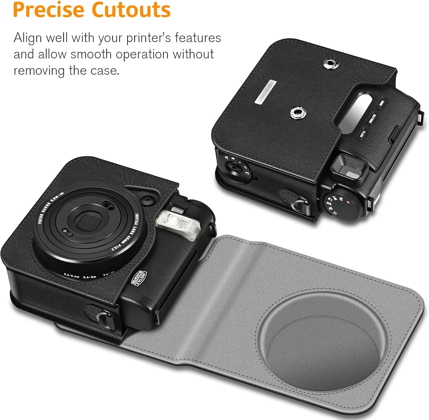 FINTIE Protective Case for Fujifilm Instax Mini 99 Camera, Vintage Black image 3