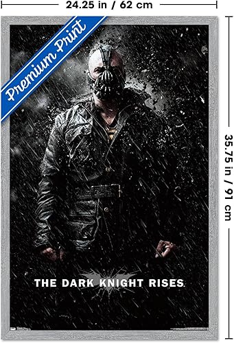 Miniatura 9 de Trends International DC Comics Movie - The Dark Knight Rises - Póster de pared Bane Rain, 22.375 x 34 pulgadas, versión con marco negro