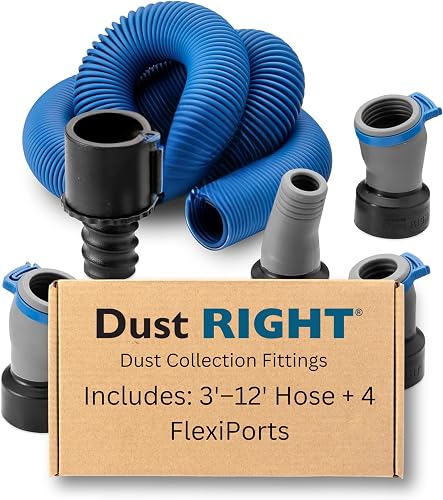 Dust Right FlexiPort Expandable Power Tool Hose Kit 3-12 Ft