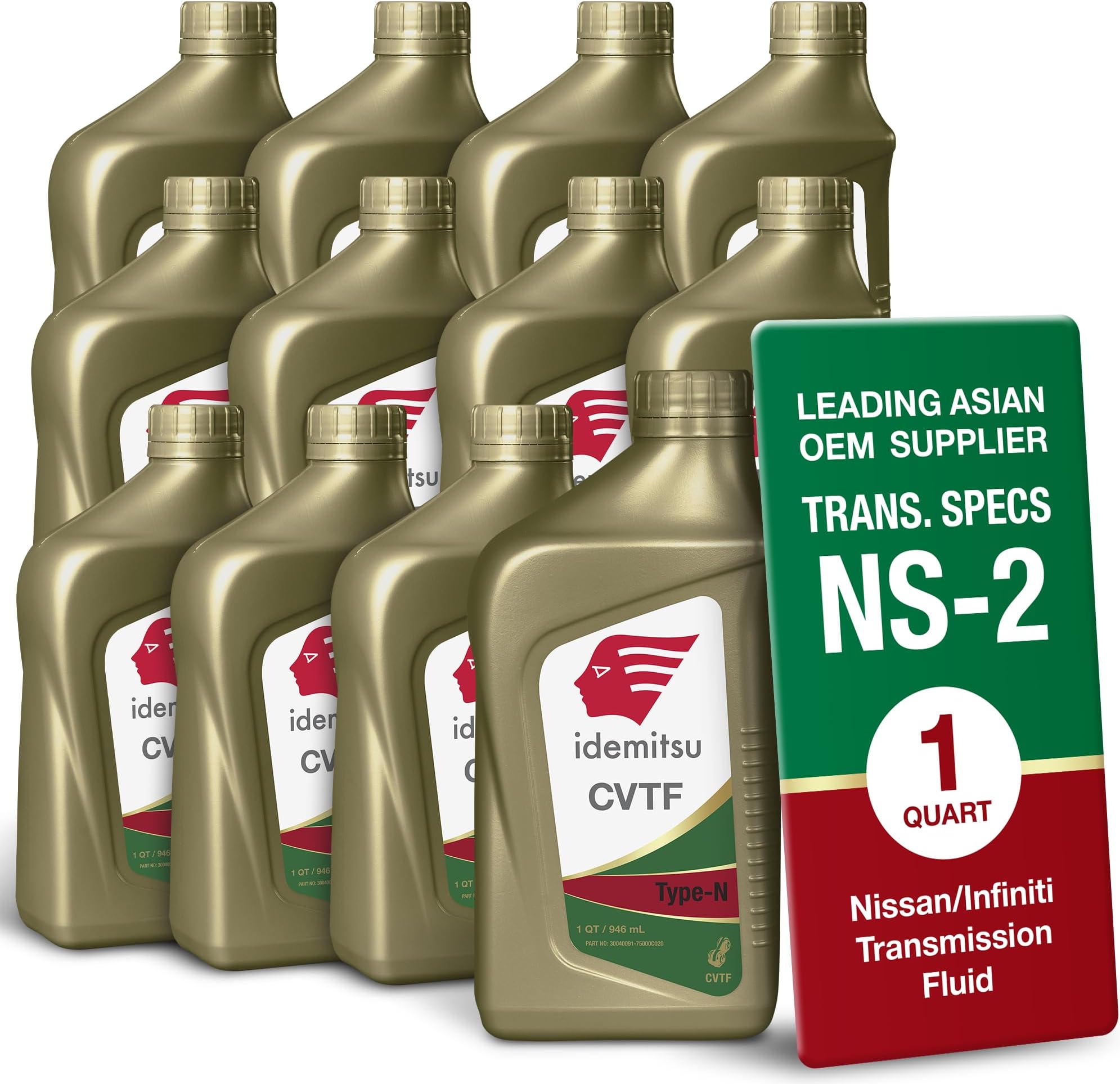 Idemitsu CVT Transmission Fluid Type N (NS-2) – 1 Quart, Case of 12 | Transmission Oil Tranny Fluid | Engineered for Superior Anti-Wear Protection and High Torque Applications