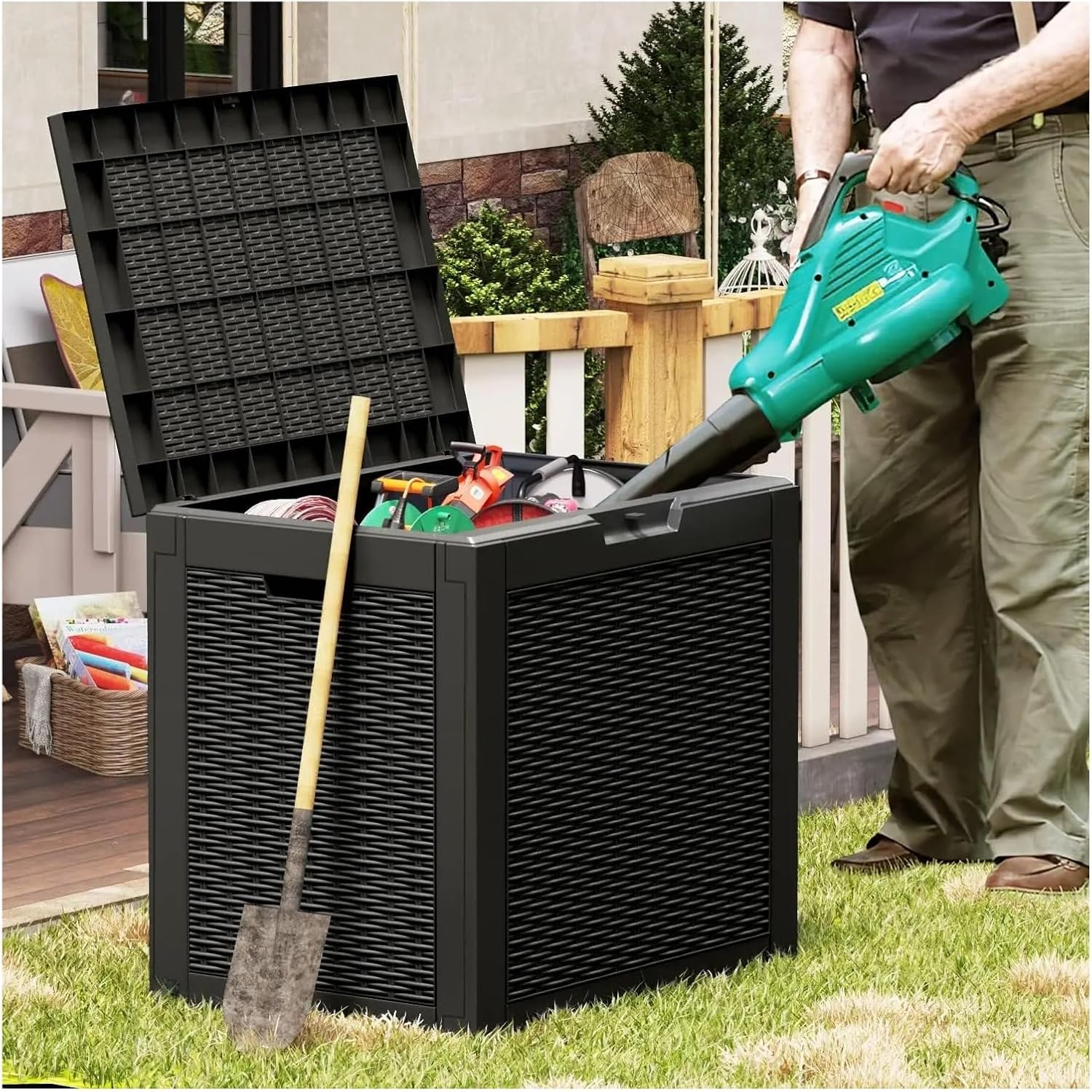 MUSM Outdoor Storage cabinets Require no Tools and can be Easily accessed by Simply Connecting The Panel Buckles image 3