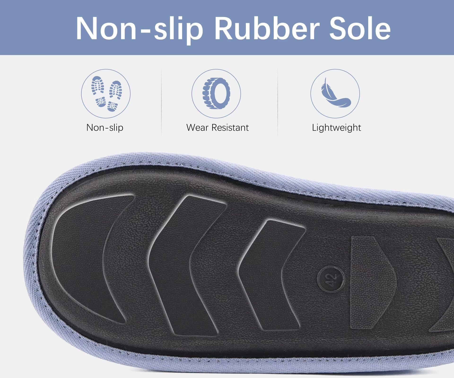 ONCAI Pantofole da Uomo Invernali, Comoda Memory Foam Calde Scarpe da Casa in Lana Con Suola Antiscivolo Taglia 40-49 EU