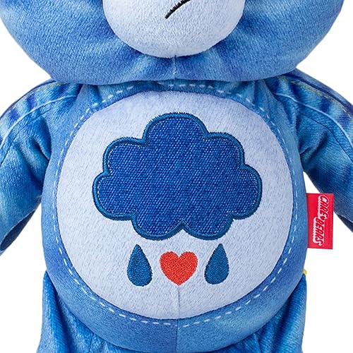 Miniatura 4 de Care Bears Peluche mediano de 14 pulgadas, oso gruñón, nuevo diseño de mezclilla, material suave y respetuoso con el medio ambiente