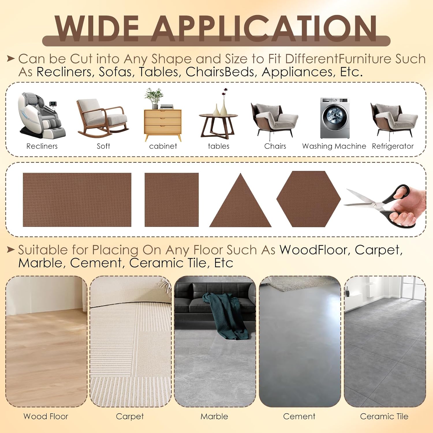 YeeBeny 4 Pack Non-Slip Furniture Rail Pads for Recliners, Recliner Pads for Hardwood Floors for Recliners, Sofas, Couch Recliner Floor Protectors Recliner Non-Slip Grips (30.31x3.9in)