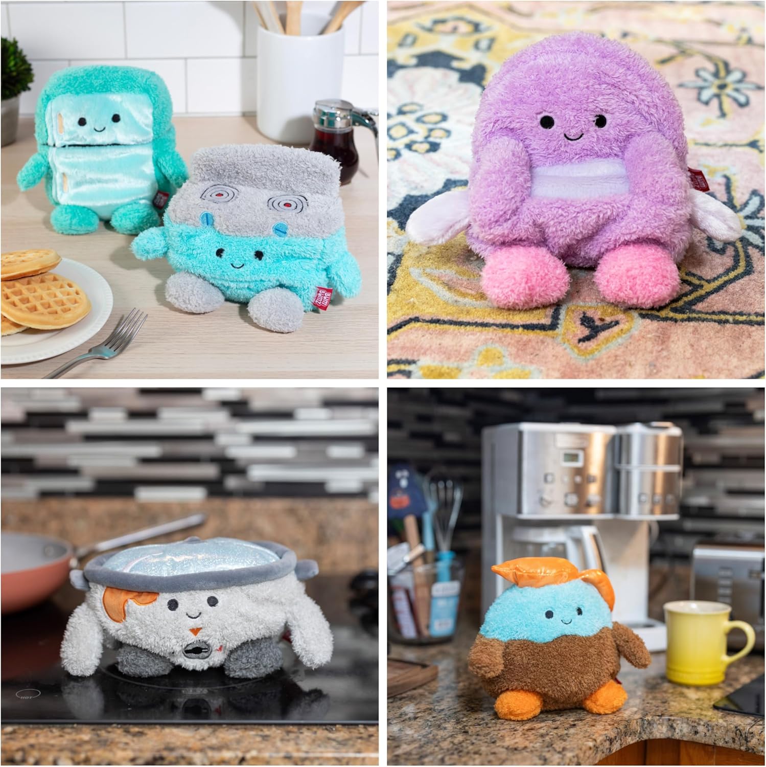 BumBumz Large 7.5 Inch 5 Pack Set Weighted Sensory Plush - Officially Licensed - Collectible, Soft, Fuzzy, Cute Emotional Support Stuffed Animal Toy - Stocking Stuffer Gift for Kids, Boys & Girls