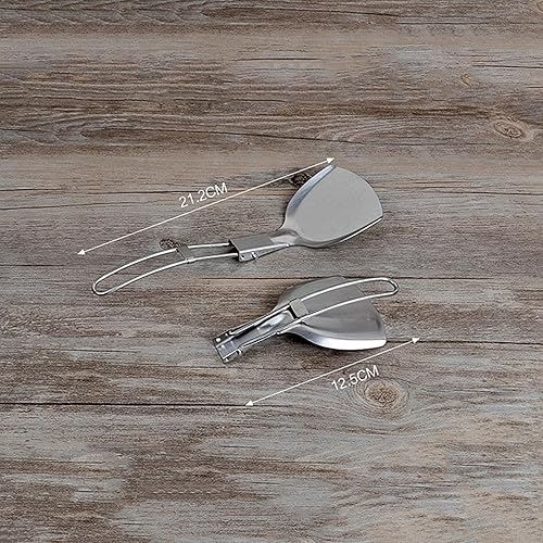Vista 4 de Emoshayoga Spatula Tool, Kitchen Spatula, Metal Spatula, Folding Spatula, Berglander Slotted Turner Lightweight for Pancakes for Fish