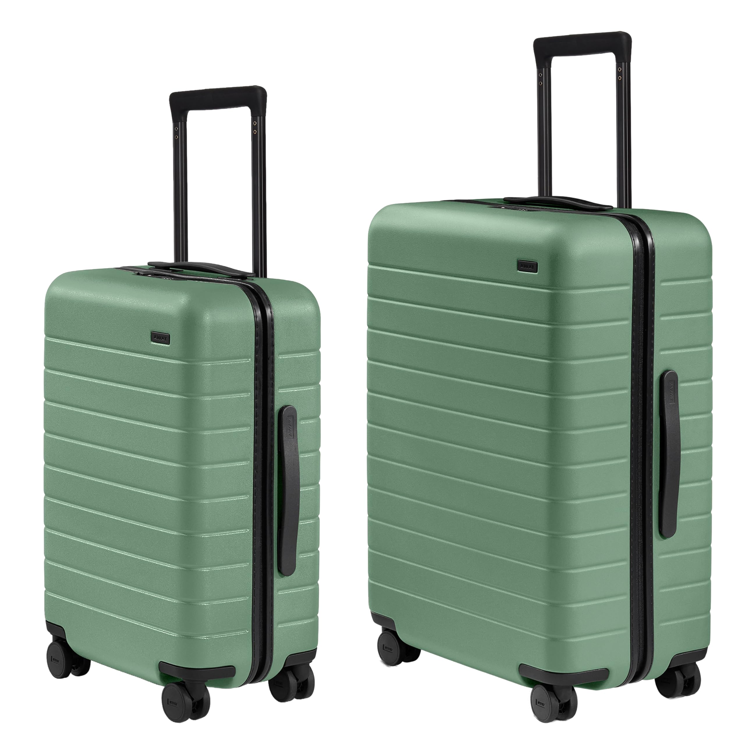 Away Carry-On and Medium Checked Luggage Set, Hardside Spinner Suitcases | Lightweight 22-Inch Carry-On and 26-Inch Checked Hardside Luggage with Spinner Wheels, 2-Piece Travel Set, Sea Green