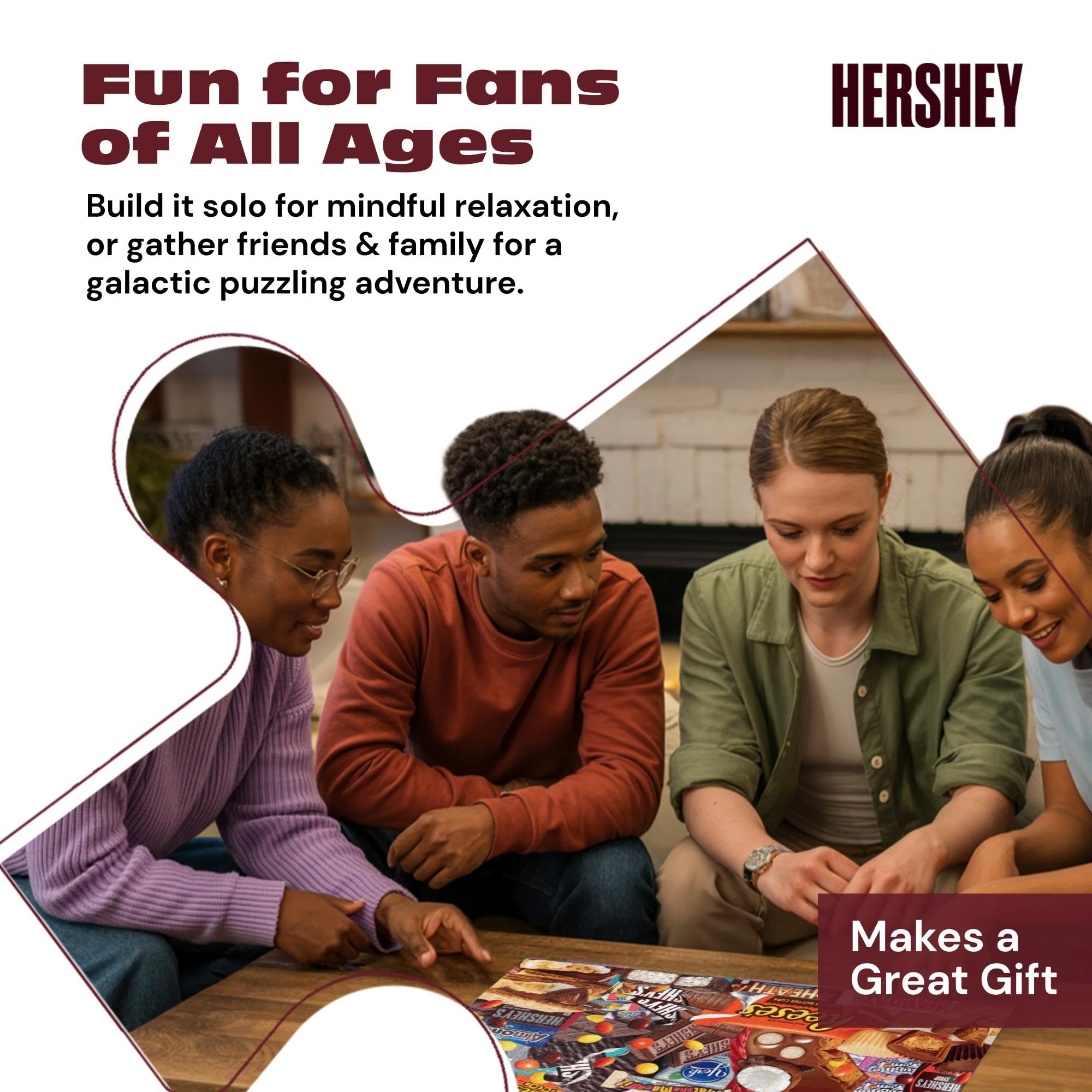 Buffalo Games - Hershey – Collage de Luxe – Puzzle de 2000 pièces pour Adultes – Puzzle Stimulant Parfait pour Les soirées de Jeu – Taille finie 38,50 x 26,50 cm