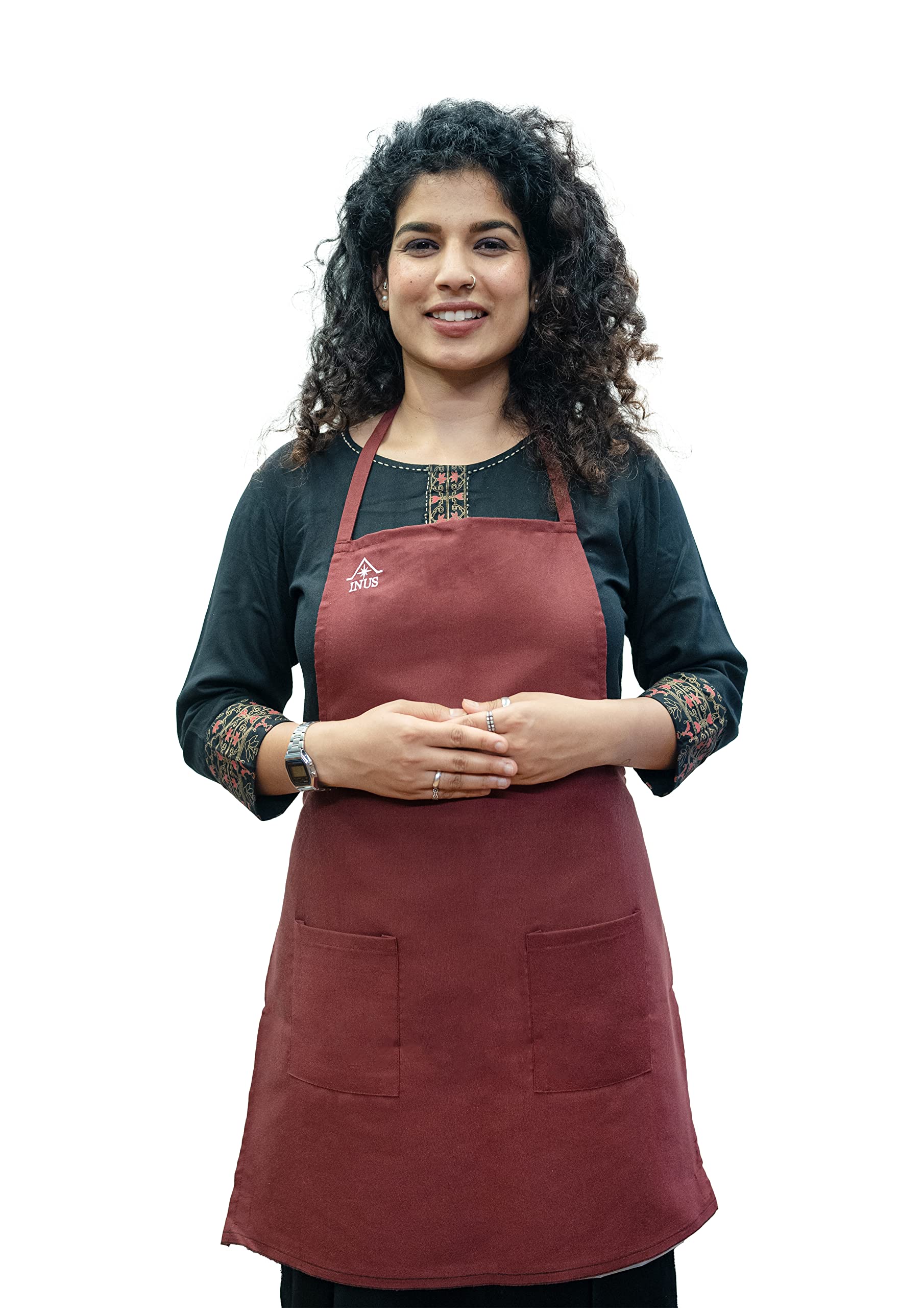 INUS Kitchen Apron For Adults Apron for Kitchen Adjustable With Removable Water Resistant Sheet Apron For Home & Hotel