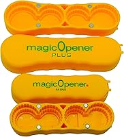 Vista 1 de Abridor mágico COMBO – 1 mO MINI para tapas plásticas pequeñas y 1 mO PLUS para tapas plásticas más grandes Ver imágenes para una mejor comprensión