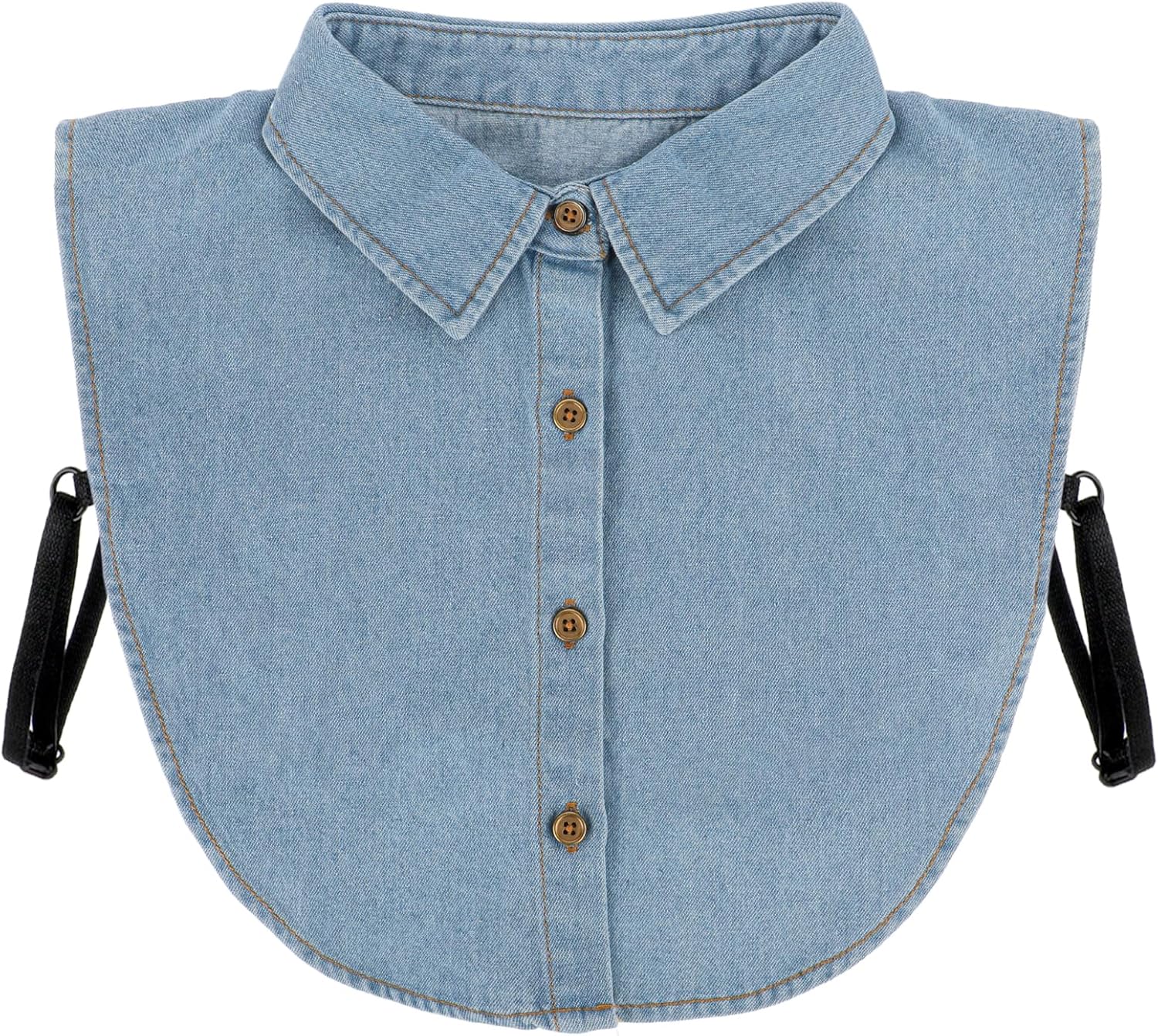 Denim Fake Collar for Women, Faux Shirt Collar Women's Denim Shirt Detachable Dickey Collar for Women Under Blouse