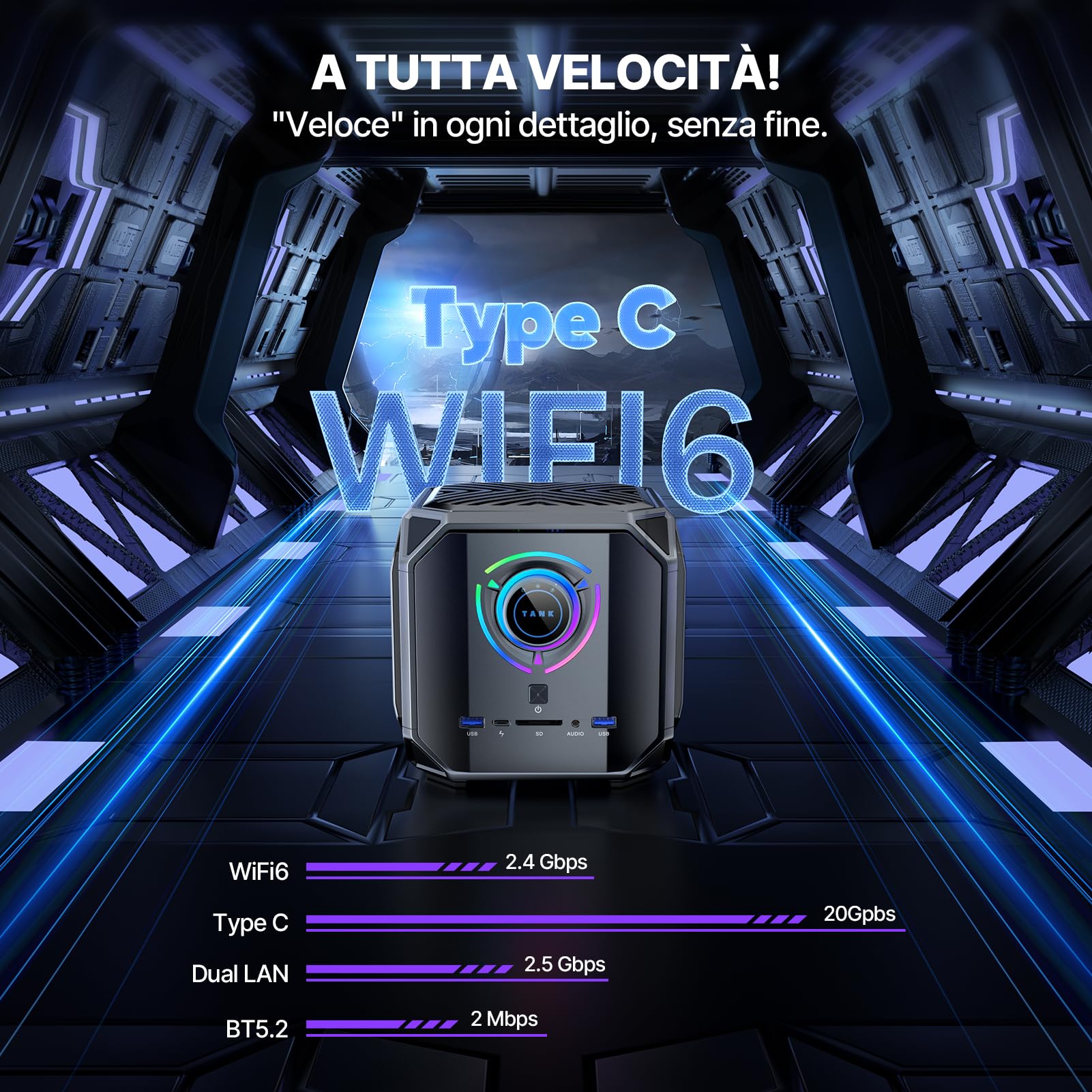 ACEMAGIC Tank03 Mini Gaming PC, i9-12900H (14C/20T, up to 5.0GHz