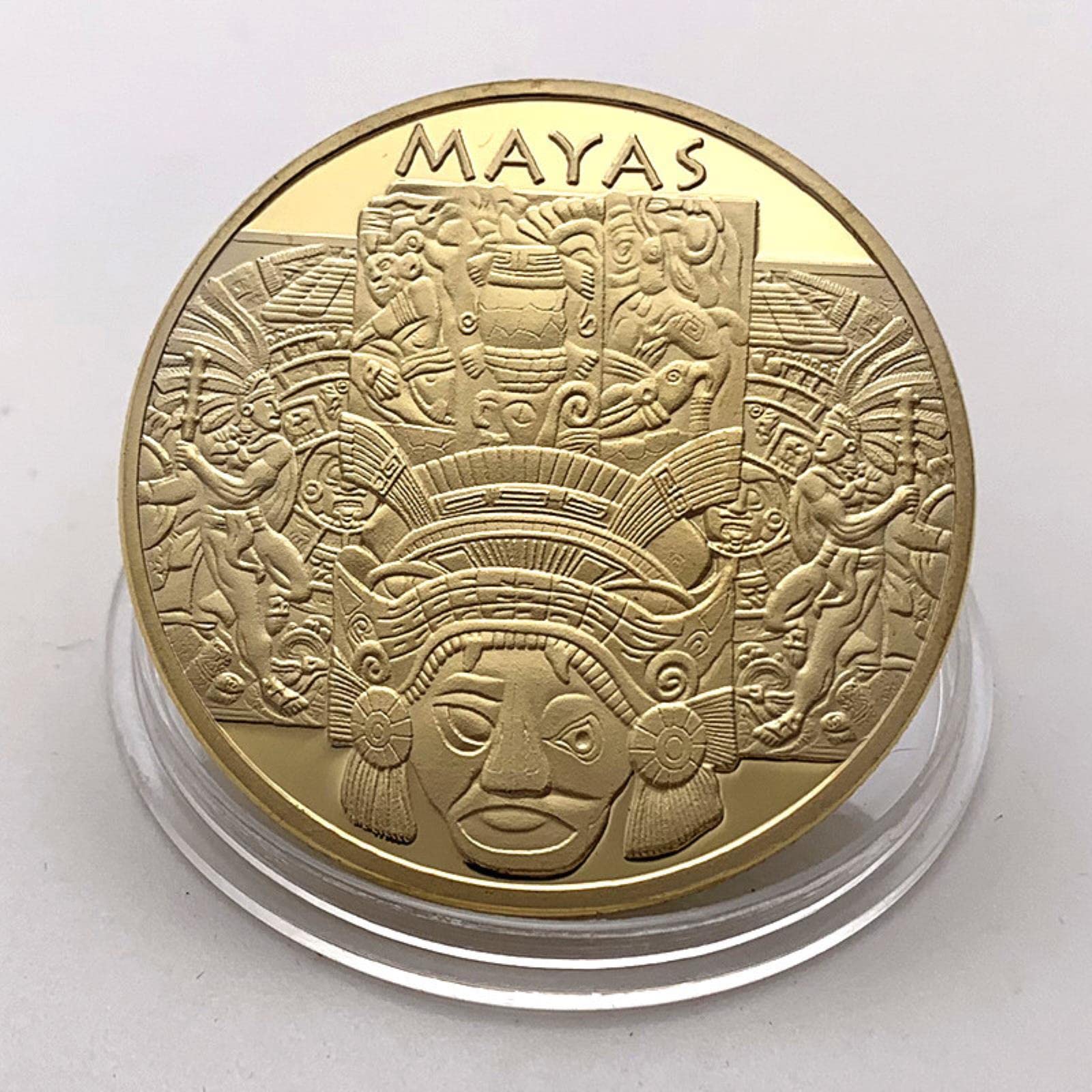 Zinklegierung Gedenkmünze Vergoldete Maya Gedenkmünze 38mm - Bitcoin  Kollektion & Kunst Sammlerstück Bitcoin Kollektion Münze