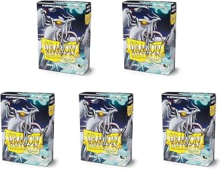 5 Packs Dragon Shield Matte Mini Japanese White 60 ct Card Sleeves Value Bundle!