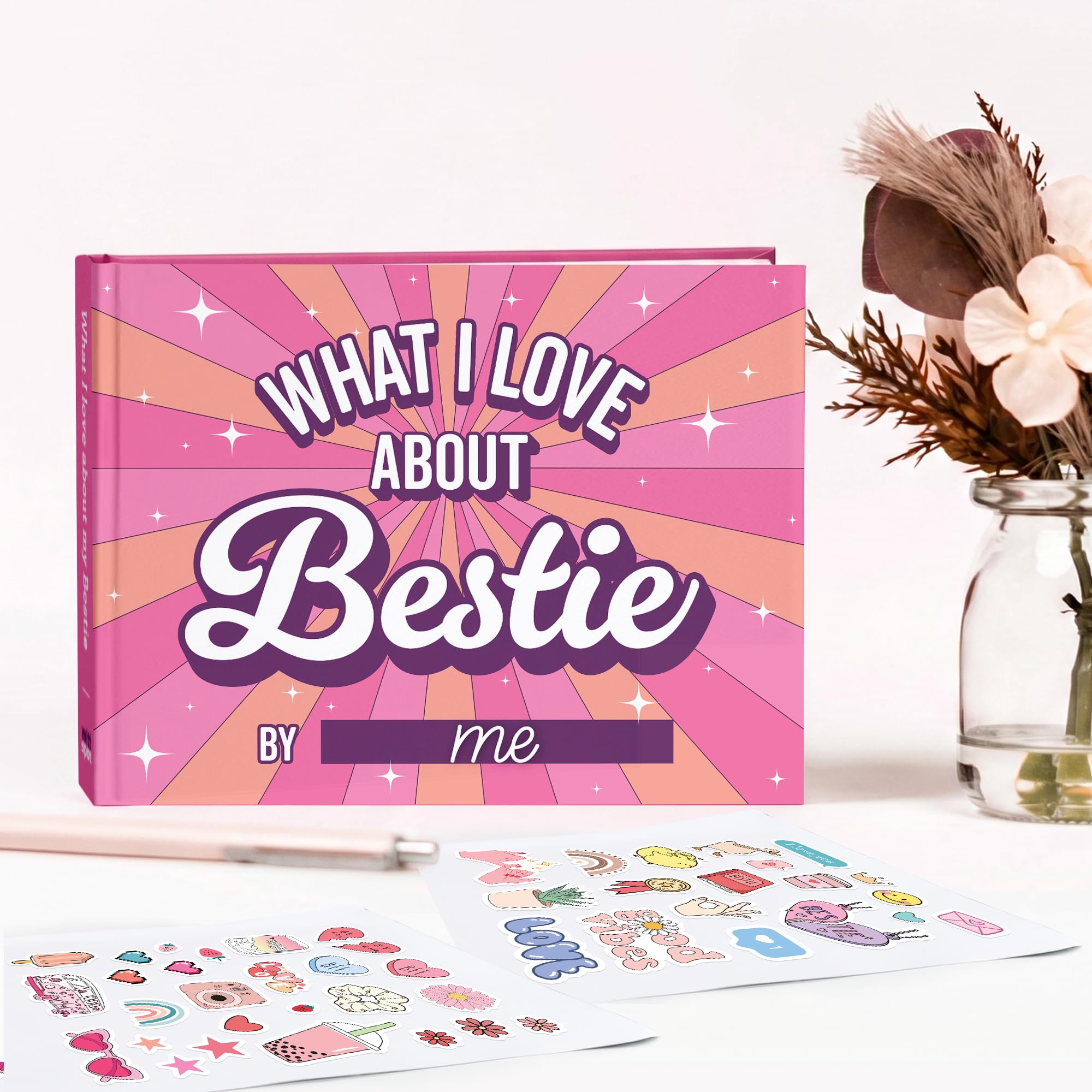 What I Love about Bestie - Regalo unico per le donne, regalo di amicizia per le donne, regalo di compleanno per la migliore amica, regalo di Natale personalizzato per i migliori amici diario da