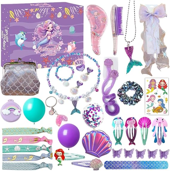 Mermaid Christmas Calendar Jewelry Accessories Decoration